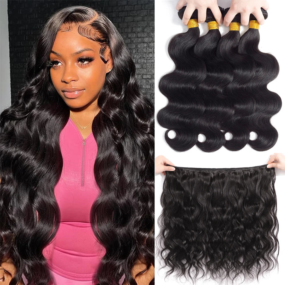 Hot Sale #4 Brown Body Wave Bundles 1/3/4 Brazilian Human Hair Weave Bundles Hair Extension Tissage Human Hair Bundles Remy Hair