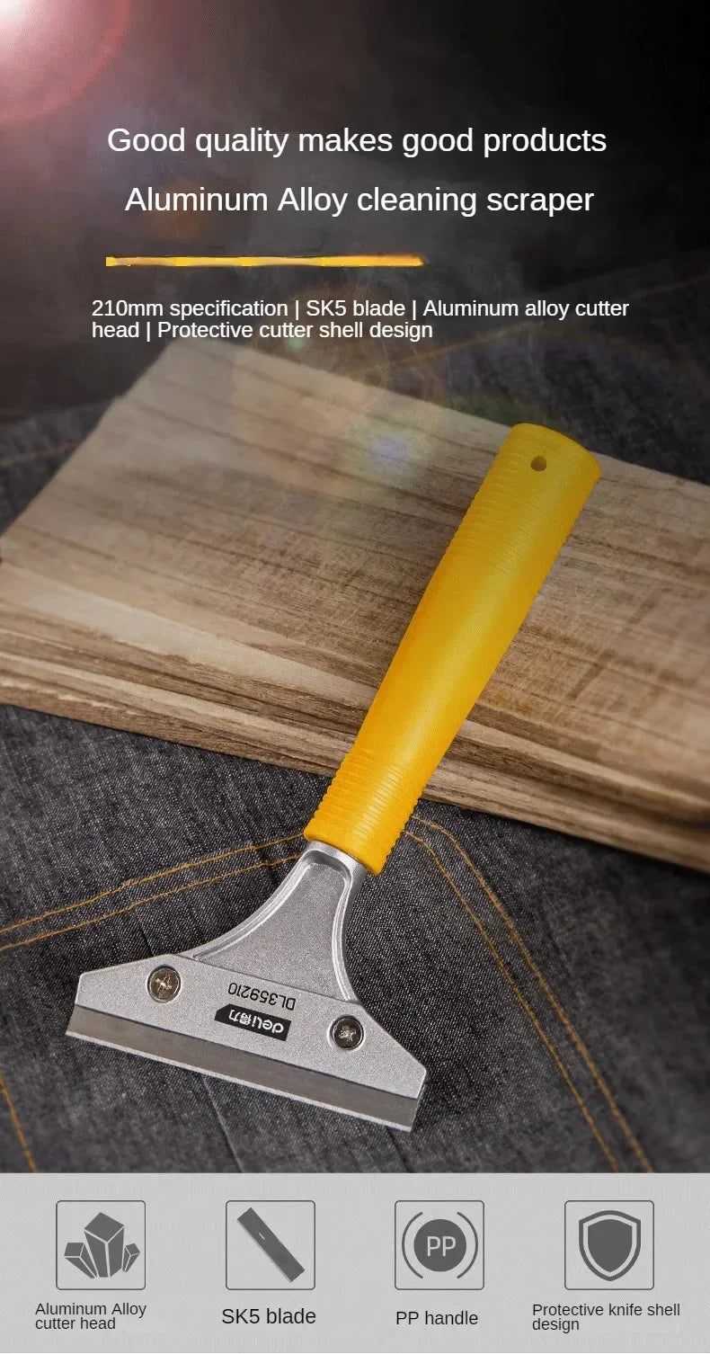 Deli Portable Cleaning Knife Cleaning Shovel Cutter Glass Floor Tiles Scraper Blade Seam Removal Household Kitchen Hand Tool
