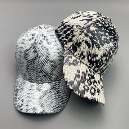 Cool Kpop Serpentine Letter Vegan leather Men Women Baseball Hats Cotton Fashion Breathable Streetwear Funny Sport Hip Hop Caps
