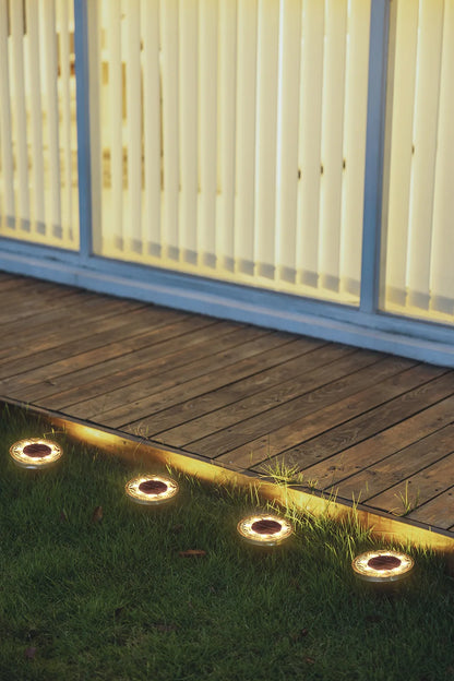 IP68 Waterproof LED Outdoor Solar Power Ground Light Lighting Control Path Deck Lights Yard Driveway Lawn Garden Decoration Lamp