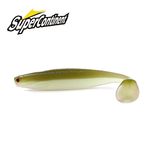 NEW Supercontinent ShadTeez T-tail 50mm 70mm 100mm Pike Zander Predator Fishing 3d eyes Soft lure Fishing lures