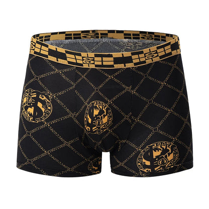 10 Men's Boxer Underwear Black Gold Random Soft And Comfortable Skin-friendly Joker Four Seasons Selling Adolescent Shorts