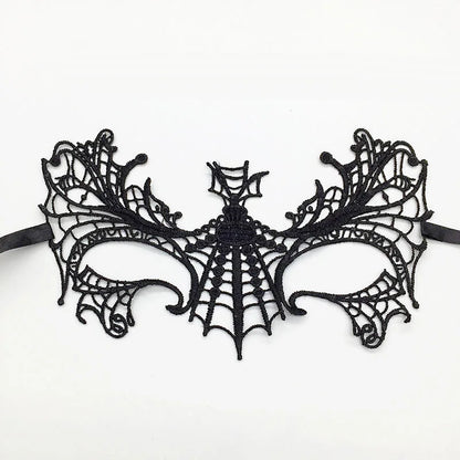 Black Color Sexy Women Lace Masquerade Mask for Carnival Halloween Half Face Cosplay Masks Festive Animal Party Supplies