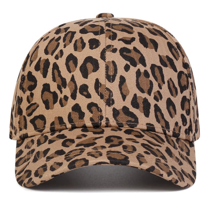Unisex Leopard Print Baseball Caps Spring Autumn Outdoor Adjustable Casual Hats Sunscreen Hat