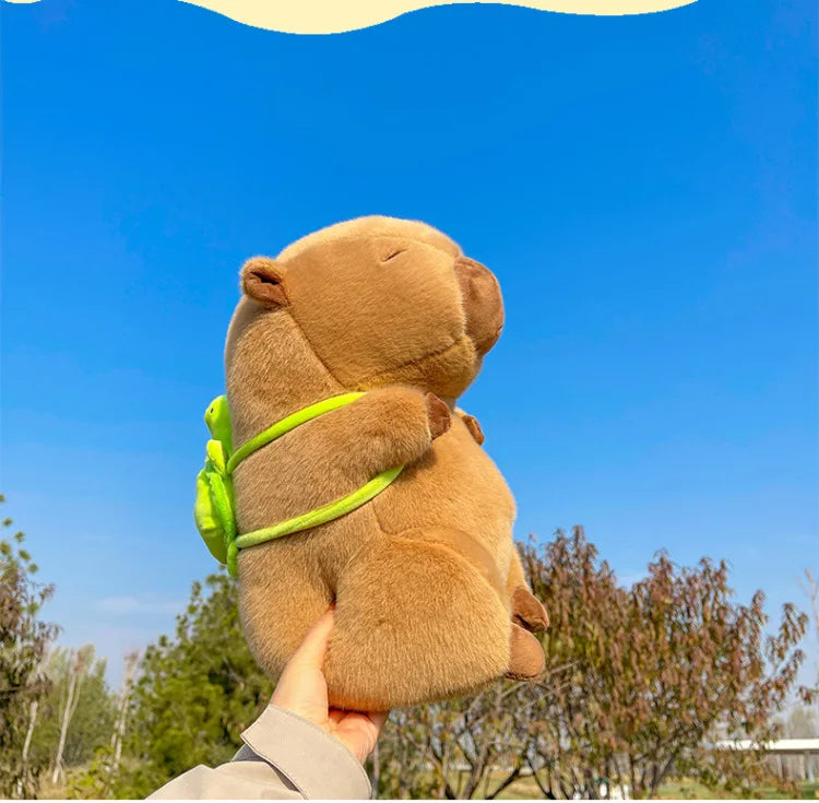 Super Cute Capybara With Turtle Backpack Capibara Plush Doll Giant Kawaii Stuffed Animal Doll Children Kids Birthday Gift Toys