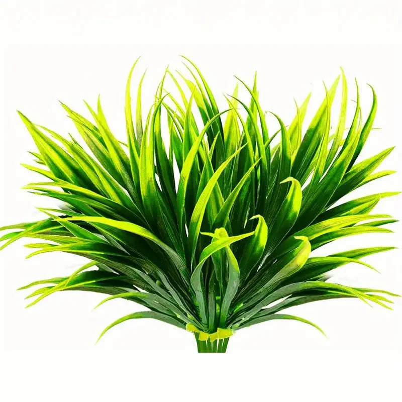 1/4 pieces, UV resistant outdoor artificial plants - tall grass, tropical flowers and shrubs - perfect for year-round and indoor