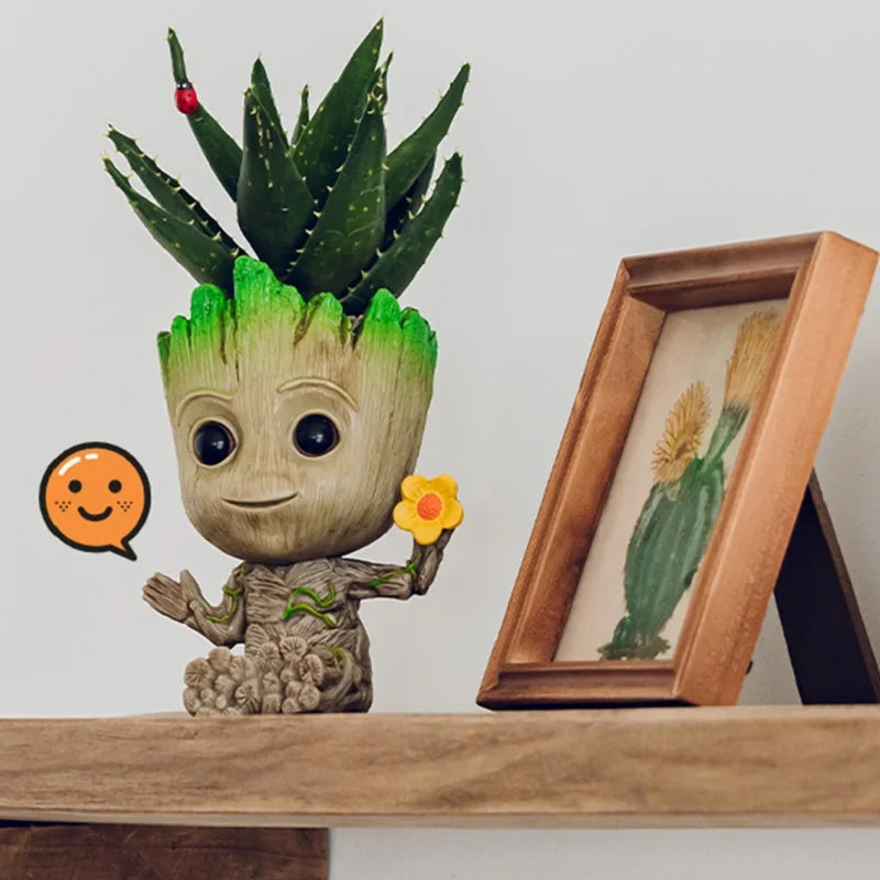 Modern Vases For Flowers Pot Groot Garden Pots Planters Anime Figurines Home Decoration Accessories Office Storage Pen Case