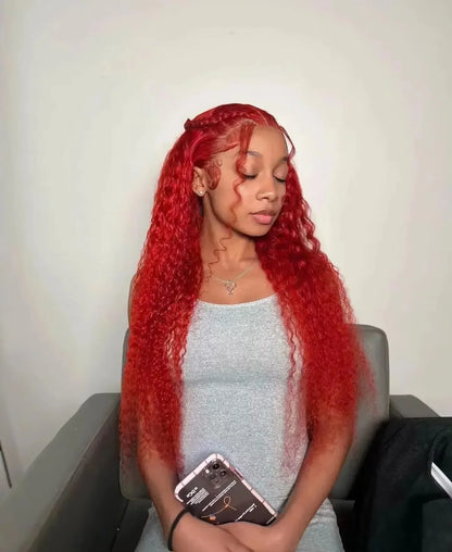 613 Curly Honey Blonde Lace Front Human Hair Wigs Loose Deep Wave 13x6 13×4 HD Water Wave Color Transparent Lace Frontal Wigs