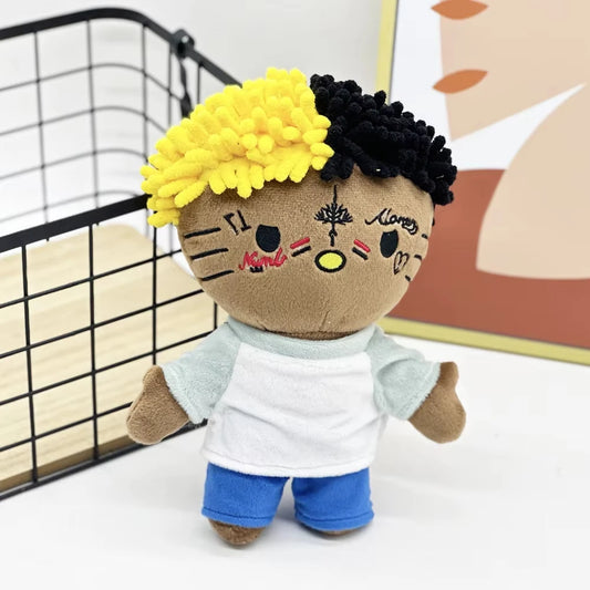 Hello Kitty Xxxtentacion Yellow Black Hair Plush Doll Figure Stuffed Toys Cute Kids Boys Girls Christmas Gifts