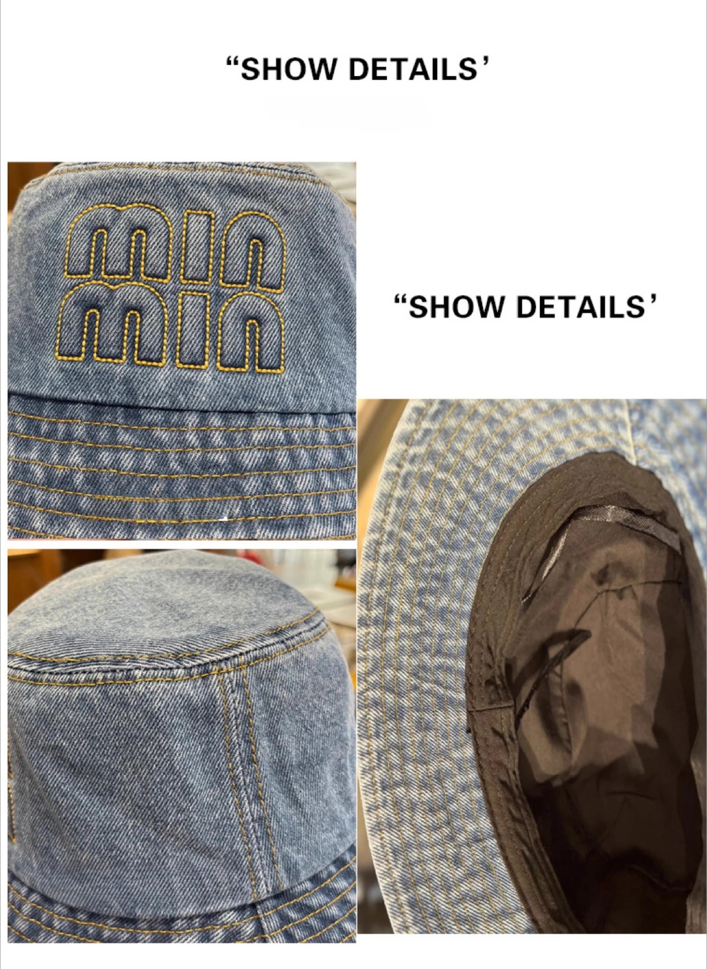 Spring Summer Strawberry Embroidery Denim Jeans Bucket Hat Legent Fisherman Hats for Women Foldable Sport Sun Beach Panama Caps