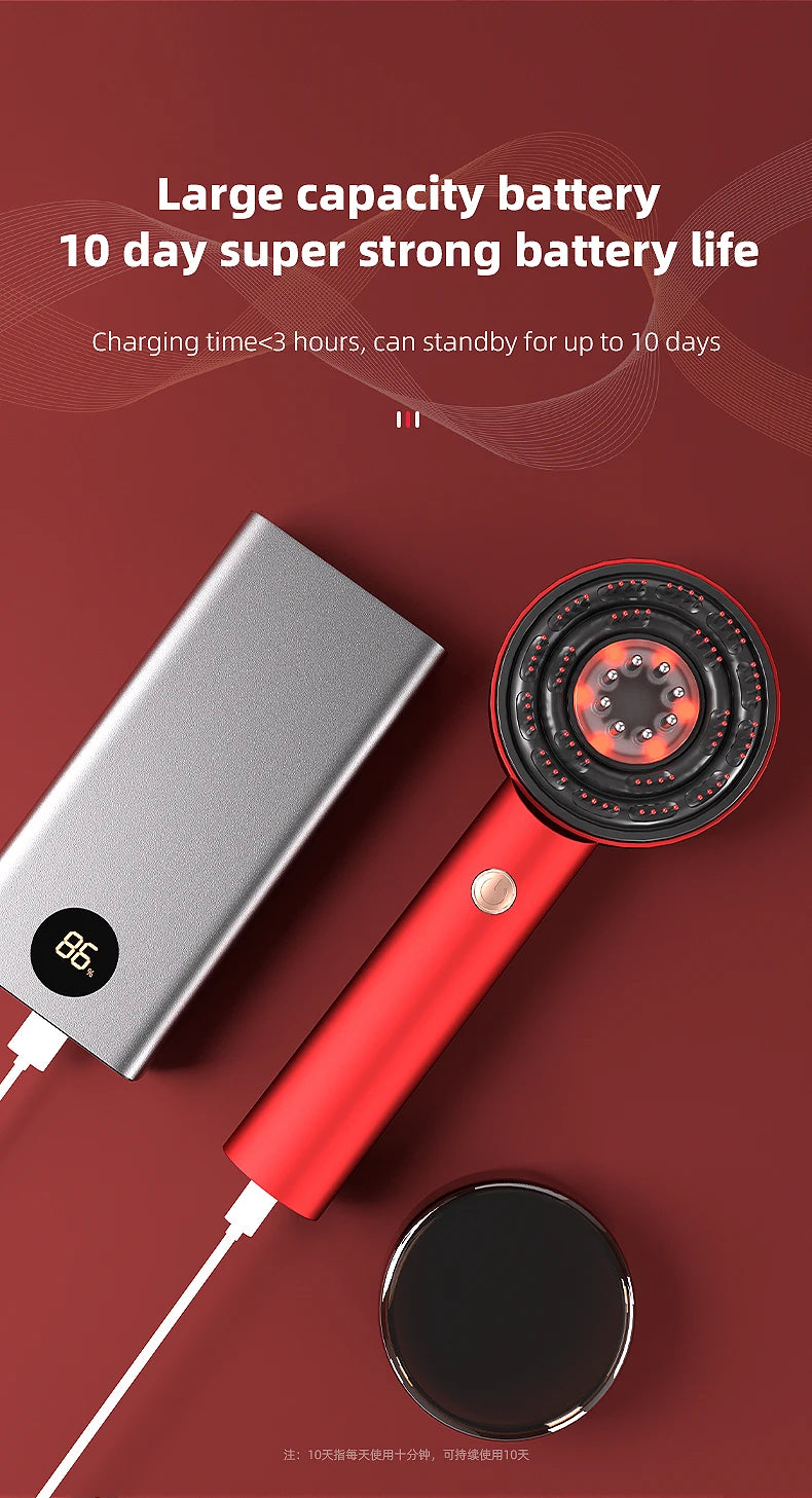 Electric Massage Comb Red light massage comb Scalp Massager for Hair Growth Essence Liquid Nursing Introduced into Scalp