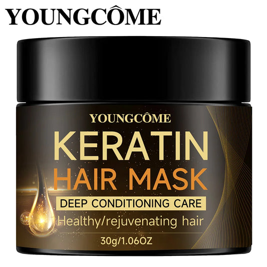 30g/60g Keratin Hair Mask Professional  Repair Damaged Hair Restore Shine Hair Mask Promotes Hair Growth Fights Dry Scalp