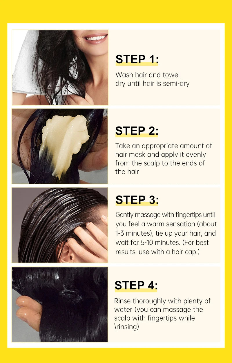 PURC Ginger Hair Mask Rosemary Hair Treatment Smoothing Repair Damaged Nourish Masks Hair Care Products