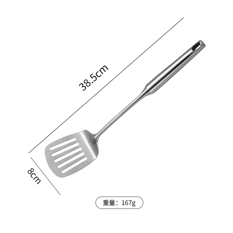 304 Stainless Steel Cooking Spatula Shovel Colander Rice Soup Spoon Thickened Anti-scald Kitchenware Cookware Accessories
