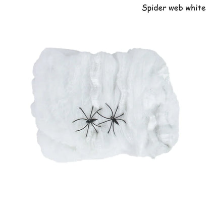 Halloween Decorations Artificial Spider Web Stretchy Cobweb Scary Party Halloween Decoration for Bar Haunted House Scene Props