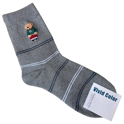 Good Quality Cartoon Elegant Lady Bear Women's  Cute Socks Cotton Harajuku Style Woman Novelty Breathable Sox Christmas Gifts