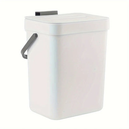 Food Waste Basket Bin for Kitchen, Small Countertop Compost Bin with Lid,Odor-Free Food Scrap Container,Wall Mounted Garbage Can