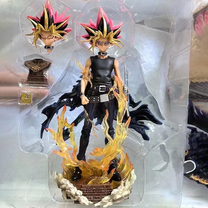 Yugi Muto Figure Dark Game Dimensional Figurine Duel Monsters Action Figures 28cm PVC Statue Collection Ornament Kids Toy Gifts
