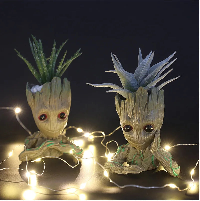 Modern Vases For Flowers Pot Groot Garden Pots Planters Anime Figurines Home Decoration Accessories Office Storage Pen Case