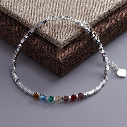 VENTFILLE 925 Sterling Silver Diamond-Studded Butterfly Bracelet Women's Fashion Temperament Flower Adjustable Bracelet