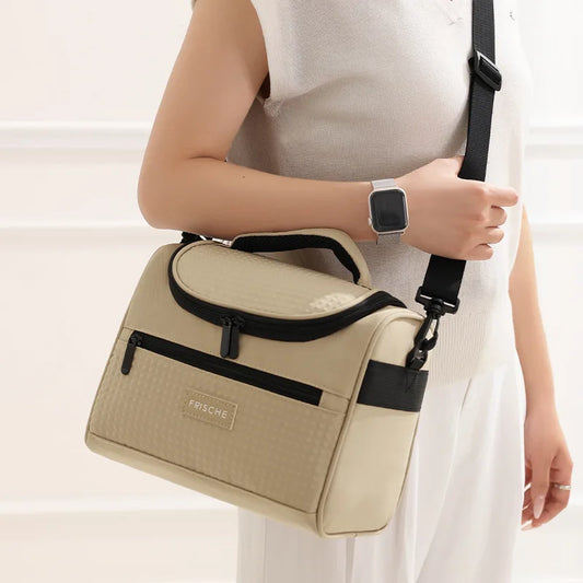 New Tote Cooler Lunch Bags Portable Outdoor Picnic Office School Insulation Bag with Shoulder Strap