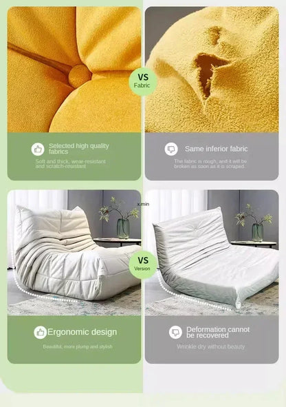 Caterpillar Lazy Sofa Sleepable Balcony Bedside Single Ins Style Clothing Store Beauty Salon Sofa Chair Sofas for Living Room
