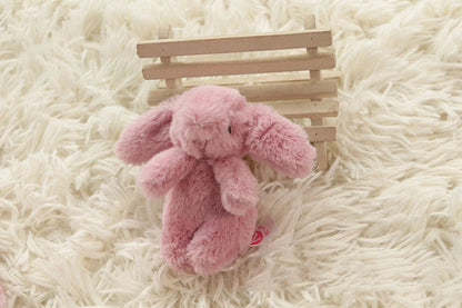 Stuffed Animals Cute Cartoon Rabbit Keychain Love Pompom Trinket Toy Girl Bag Car Keychain Mobile Phone Pendant Jewelry Gift