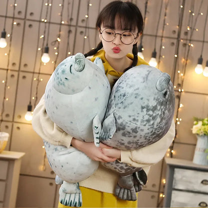Hot 3D Novelty Throw Pillows Cute Real Life Sea Lion Plush Toys Soft Seal Plush Stuffed Plush Housewarming Party Hold Pillow