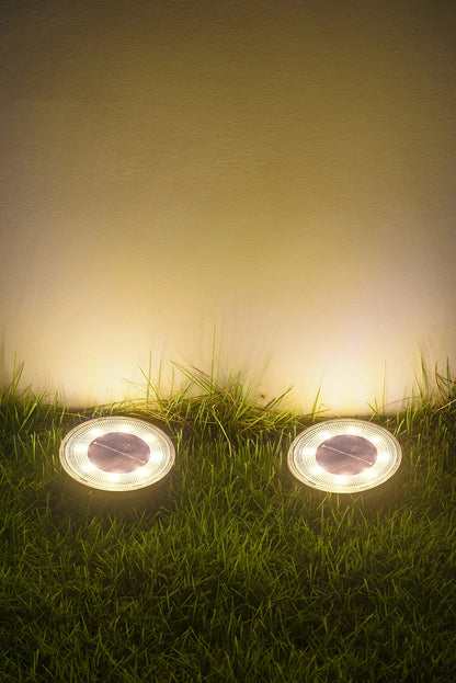 IP68 Waterproof LED Outdoor Solar Power Ground Light Lighting Control Path Deck Lights Yard Driveway Lawn Garden Decoration Lamp