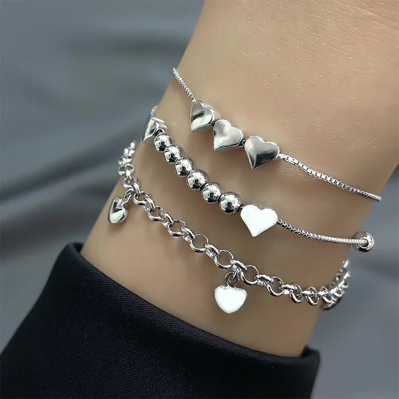 VENTFILLE 925 Sterling Silver Diamond-Studded Butterfly Bracelet Women's Fashion Temperament Flower Adjustable Bracelet