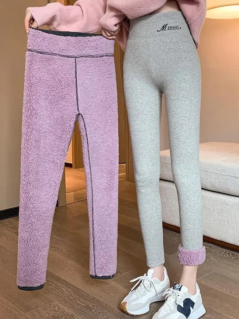 Ladies Winter Warm Thick Tights Thermal Leggings Fleece Lined Pants Skinny Long Johns Thermos Pantyhose Plus Size For Women
