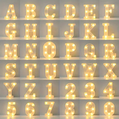 1PC LED Alphabet&Number Lights For Home,Wedding,Proposal,Birthday,Party,Photo Prop, Battery Powered White Decorative Night Light