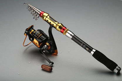 Yernea Short Sea Fishing Rods Fiber Telescopic Fishing Rod  99% Carbon 1.8-3.6M Spinning Telescopic Fishing Tackle Spinning Rod