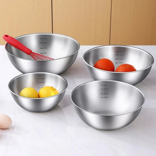 Stainless Steel Gold And Silver Salad Bowl Rice Noodles Lamian Noodles Bowl Kitchen Tableware Food Container