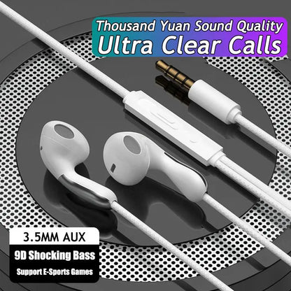 9D HIFI Heavy Bass Waterdrop Style Wired Earphones 3.5MM AUX/Type-C Digital Chip Headsets For Samsung Xiaomi Android Tablet PC