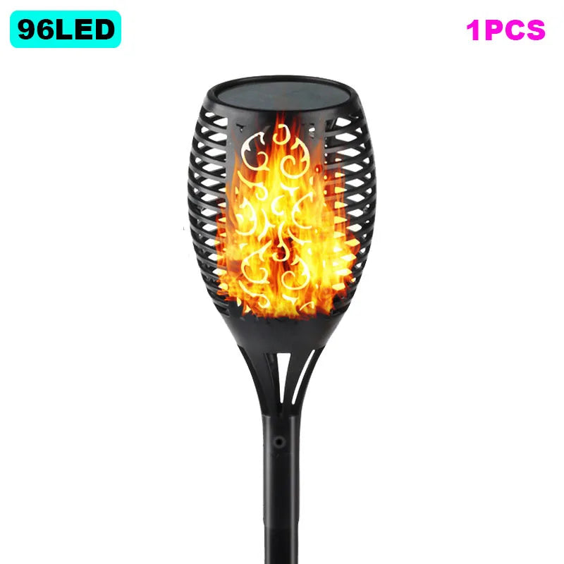 12/33/96 LED Solar Torch Light Lawn Garden Plug in Light Outdoor Courtyard Waterproof Induction Decoration Landscape Flame Light