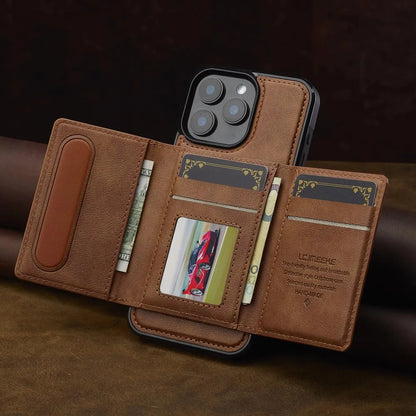 Detachable Wallet Case For iPhone 16 Pro Max 15 14 Plus 13 12 11 XS XR X 7 8 SE 2022 2020 2024 For MagSafe Card Holder Cover