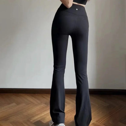 Women Flare Pants Slim High Waist Solid Sexy Shark Flare Pants Fashion Casual Streetwear Elastic Butt Lift Skinny Leggings