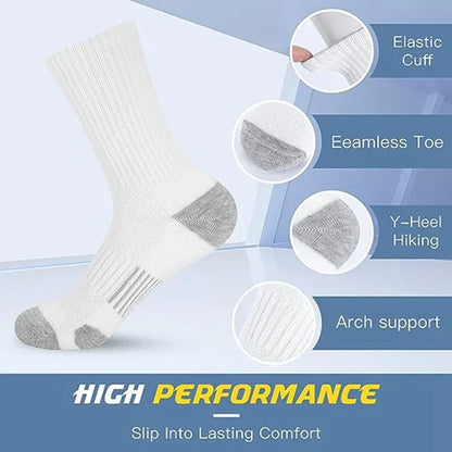 10/30 Pairs of High-Quality Soft and Comfortable Men's Running Socks Summer Sweat Wicking and Breathable Basketball Sports Socks