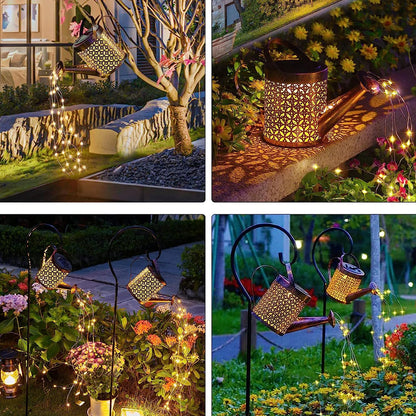 1pc Solar Watering Can with Lights,Solar Lanterns Outdoor Hanging Waterproof Garden Decor,Solar Garden Lights Yard Decorations