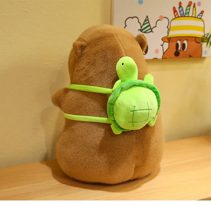 Super Cute Capybara With Turtle Backpack Capibara Plush Doll Giant Kawaii Stuffed Animal Doll Children Kids Birthday Gift Toys