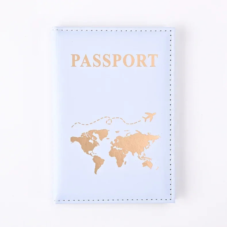 Fashion Women Travel Passport Cover Holder Case ID Credit Card Holder Travel Accessories Map Passports Wallet Ticket Protective