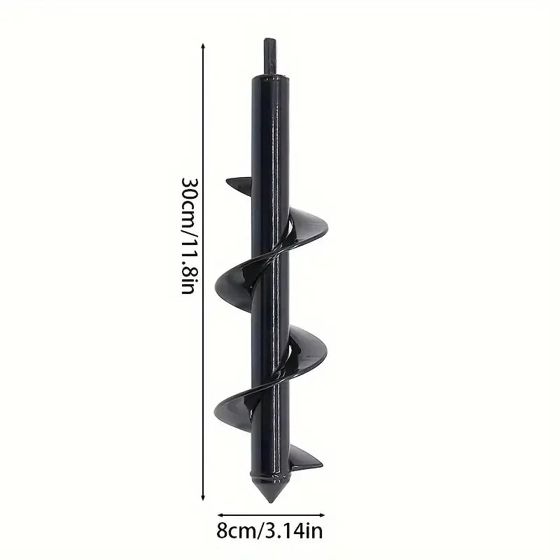 Garden auger bits for planting hexagonal shaft drill bits require no power Solid steel auger for bulb and bedding plant growing