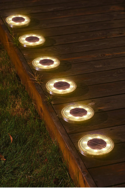 IP68 Waterproof LED Outdoor Solar Power Ground Light Lighting Control Path Deck Lights Yard Driveway Lawn Garden Decoration Lamp