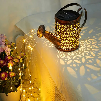 1pc Solar Watering Can with Lights,Solar Lanterns Outdoor Hanging Waterproof Garden Decor,Solar Garden Lights Yard Decorations