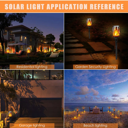 12/33/96 LED Solar Torch Light Lawn Garden Plug in Light Outdoor Courtyard Waterproof Induction Decoration Landscape Flame Light