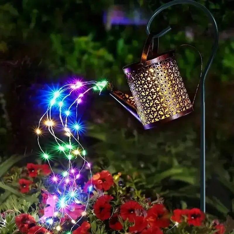 LED Solar Watering Can Light Hanging Kettle Lantern Light Outdoor Waterproof Villa Path Lawn Yard Garden Decoration Lamp