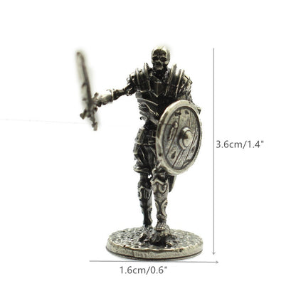 Copper Skeleton Legion Figurines Miniature Decoration Retro Metal Skull Soldier Army Model Statue Desk Ornament