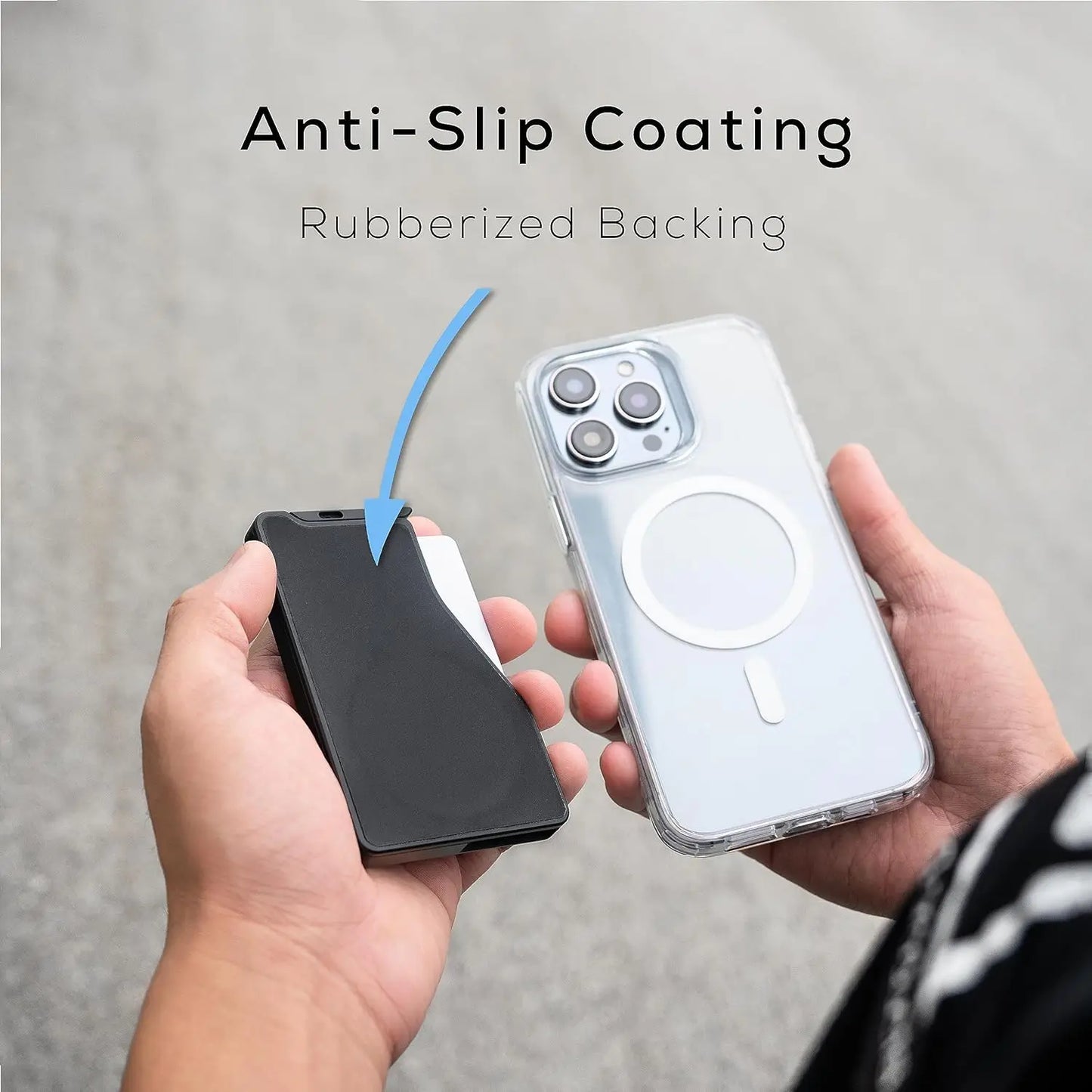 Magnetic Wallet with RFID Blocking, for MagSafe Wallet with Card Holder, Heavy Duty Magnetic Phone Wallet