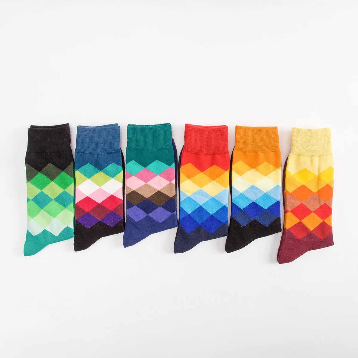 5-6 Pairs New High Quality Combed Cotton Men Socks Women Happy Fashion Novelty Skateboard Crew Casual Funny Socks for Men